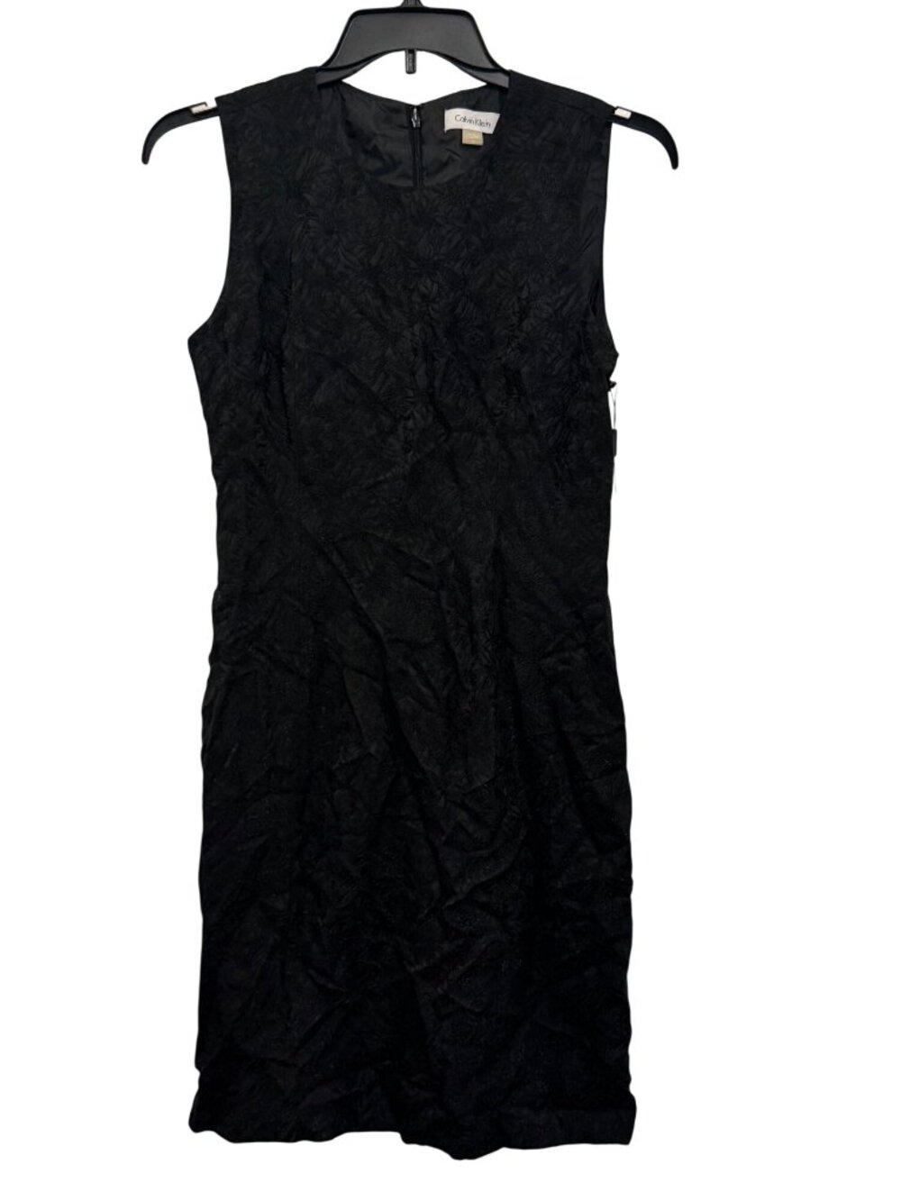 Calvin Klein Womens Size 10 Black Textured Sleeveless Sheath Dress With Tags